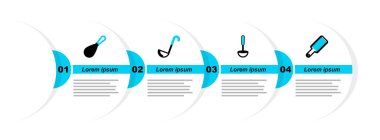 Grater Kitchen kepçesi ve çırpma simgesini ayarla. Vektör.