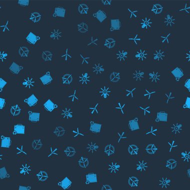 Dönen rüzgar türbini, Rüzgâr, donanımlı ampul ve araba aküsünün geri dönüşümünü sorunsuz bir şekilde ayarla. Vektör.