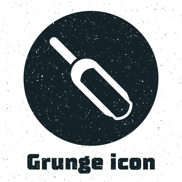Grunge Scoop Mehl Symbol Isoliert Auf Weißem Hintergrund Monochrome Vintage — Stockvektor