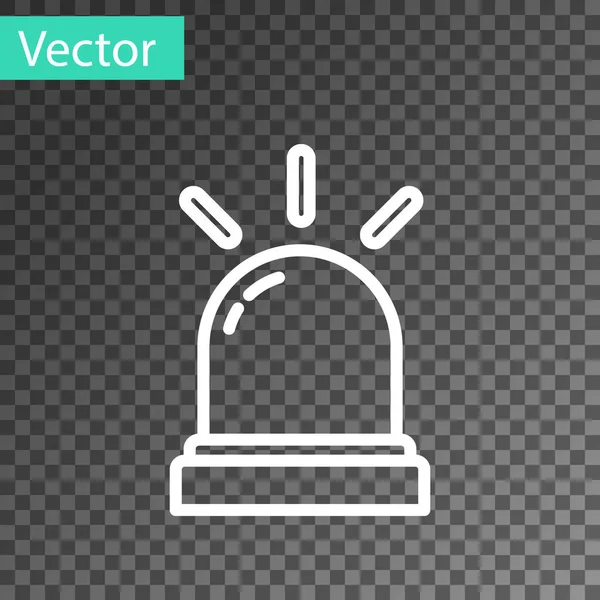 Weiße Linie Bewegungssensor Symbol Isoliert Auf Transparentem Hintergrund Vektor — Stockvektor
