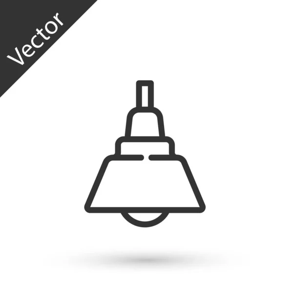 Иконка Светильника Серой Линии Изолирована Белом Фоне Вектор — стоковый вектор