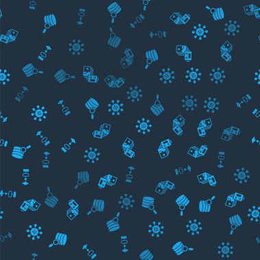 Sunucu, Yapay Zeka Robotu, Sinirsel Ağ ve Algoritmayı kusursuz desene ayarla. Vektör