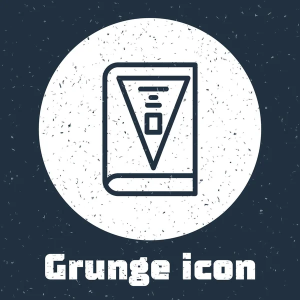 Grunge Line November Indischer Verfassungstag Ikone Auf Grauem Hintergrund Monochrome — Stockvektor