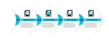 Satır MOV dosya belgesi, XML, TXT ve SVG simgesini ayarla. Vektör