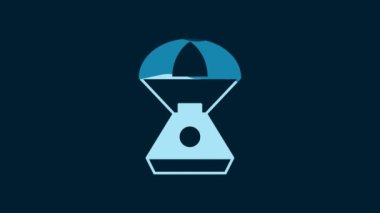 White Space capsule icon isolated on blue background. 4K Video motion graphic animation.