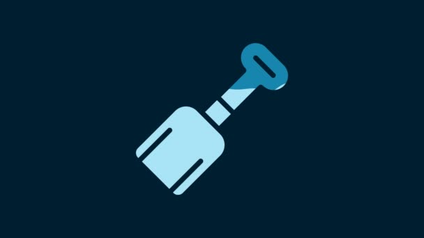White Shovel Toy Icon Isolated Blue Background Video Motion Graphic — 비디오