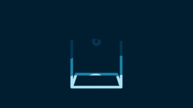 White Envelope icon isolated on blue background. Email message letter symbol. 4K Video motion graphic animation.