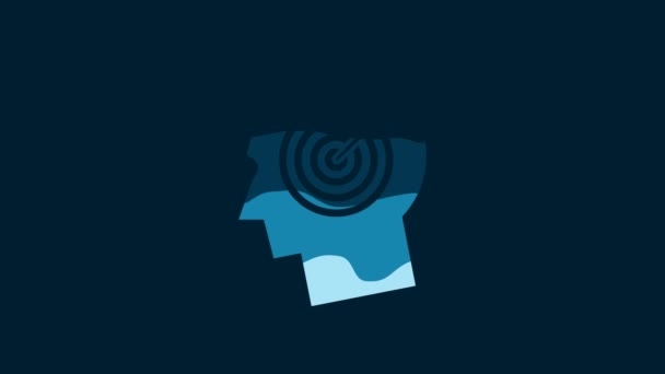 White Head Hunting Concept Icon Isolated Blue Background Business Target — Video
