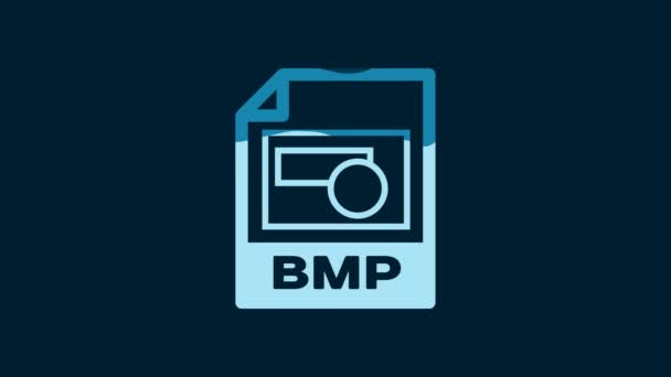 Файловий Документ White Bmp Звантажити Піктограму Кнопки Bmp Ізольовано Синьому — стокове відео
