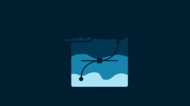White SVG file document. Download svg button icon isolated on blue background. SVG file symbol. 4K Video motion graphic animation.