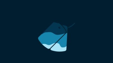 White Military dog tags icon isolated on blue background. Identity tags icon. Army sign. 4K Video motion graphic animation.