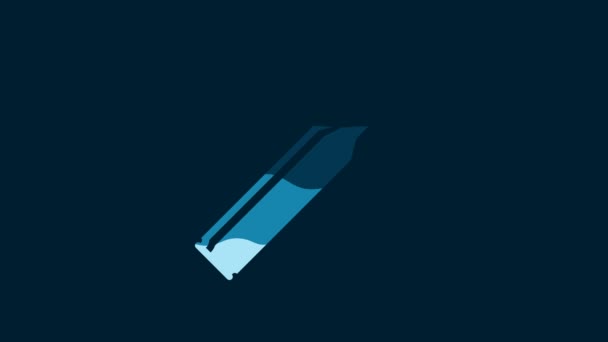 White Bullet Icon Isolated Blue Background Video Motion Graphic Animation — Stock Video
