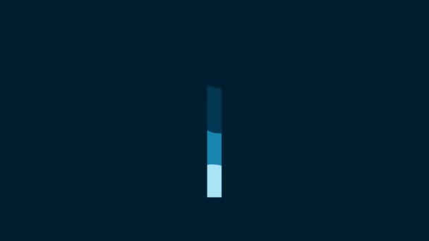 Голубом Фоне Выделена Иконка Светящейся Свечи Цилиндрическая Свеча Горящим Пламенем — стоковое видео
