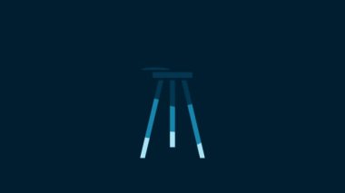 White Floor lamp icon isolated on blue background. 4K Video motion graphic animation.