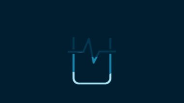 White Phone repair service icon isolated on blue background. Adjusting, service, setting, maintenance, repair, fixing. 4K Video motion graphic animation.