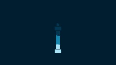 White Screwdriver icon isolated on blue background. Service tool symbol. 4K Video motion graphic animation.