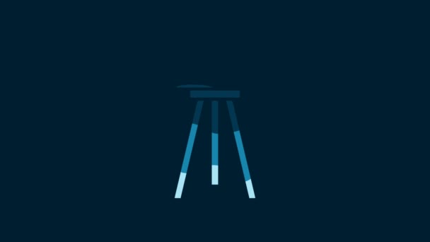 White Floor Lamp Icon Isolated Blue Background Video Motion Graphic — Wideo stockowe
