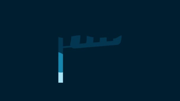 Εικόνα Ανεμοδείκτη Ανεμοστρόβιλου Λευκού Κώνου Που Απομονώνεται Μπλε Φόντο Ανεμοθώρακας — Αρχείο Βίντεο