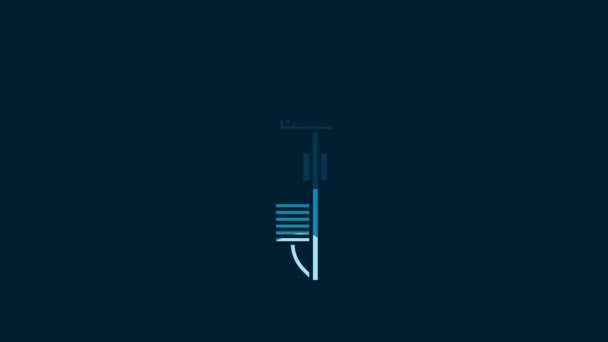 White Standalone Sensor Icon Isolated Blue Background Video Motion Graphic — Stockvideo
