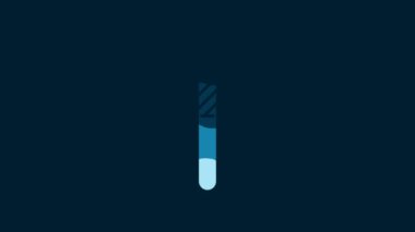 White Nail file icon isolated on blue background. Manicure tool. 4K Video motion graphic animation.