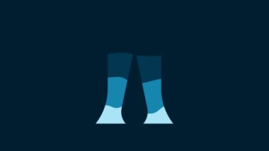 White Pants icon isolated on blue background. 4K Video motion graphic animation.