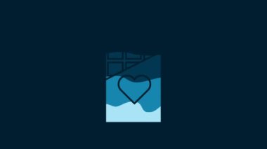 White Chocolate bar icon isolated on blue background. Valentines day symbol. 4K Video motion graphic animation.