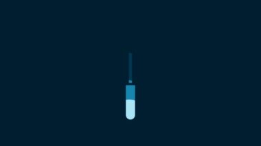 White Knife sharpener icon isolated on blue background. 4K Video motion graphic animation.