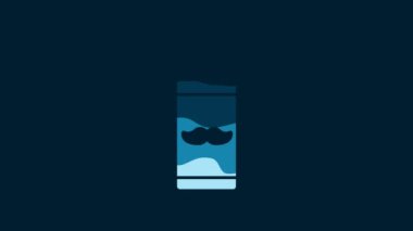 White Shaving gel foam icon isolated on blue background. Shaving cream. 4K Video motion graphic animation.