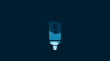 White Electrical hair clipper or shaver icon isolated on blue background. Barbershop symbol. 4K Video motion graphic animation.