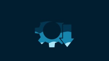 White Cost reduction icon isolated on blue background. 4K Video motion graphic animation.