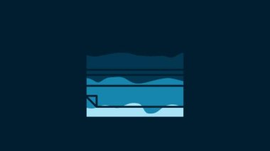 White Rolling paper icon isolated on blue background. 4K Video motion graphic animation.