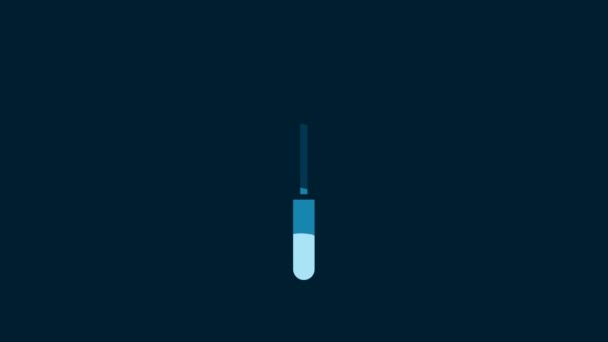 White Knife Sharpener Icon Isolated Blue Background Video Motion Graphic — Video Stock