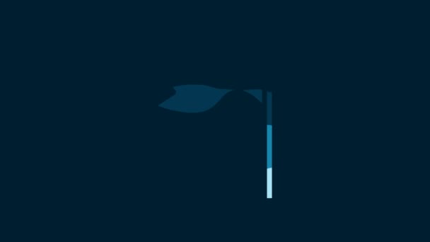 Λευκή Μετεωρολογία Εικόνα Ανεμογεννήτριας Ανεμοθώρακα Απομονωμένη Μπλε Φόντο Ανεμοθώρακας Δείχνει — Αρχείο Βίντεο