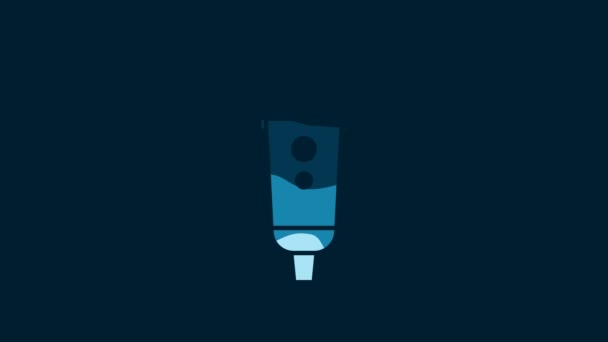 White Electrical Hair Clipper Shaver Icon Isolated Blue Background Barbershop — Vídeo de Stock