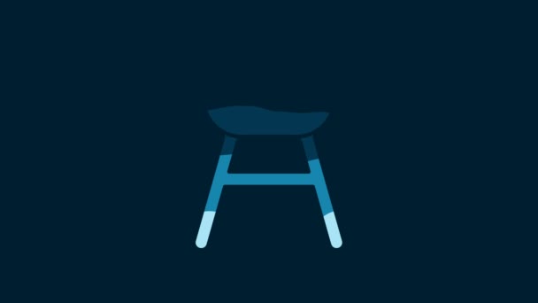 White Barbecue Grill Icon Isolated Blue Background Bbq Grill Party — Video