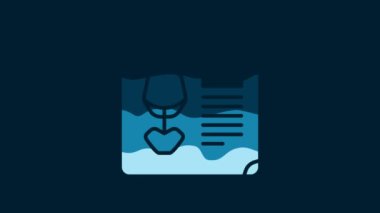 White X-ray shots icon isolated on blue background. 4K Video motion graphic animation.