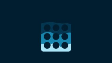 White Password protection and safety access icon isolated on blue background. Security, safety, protection, privacy concept. 4K Video motion graphic animation.