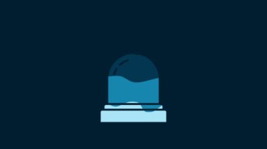 White Motion sensor icon isolated on blue background. 4K Video motion graphic animation.