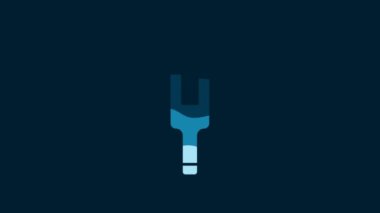 White Medical thermometer for medical examination icon isolated on blue background. 4K Video motion graphic animation.