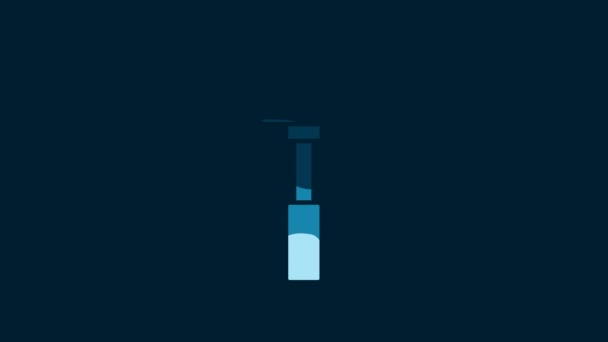 White Kitchen Hammer Icon Isolated Blue Background Meat Hammer Video — Stock video