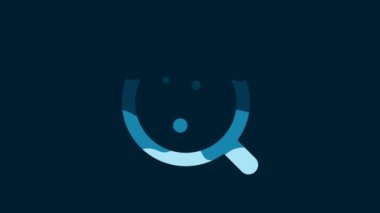 White Coffee cup icon isolated on blue background. Tea cup. Hot drink coffee. 4K Video motion graphic animation.