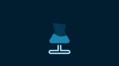 White Mannequin icon isolated on blue background. Tailor dummy. 4K Video motion graphic animation.