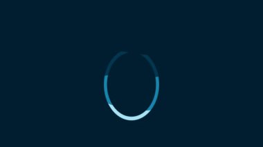 White Mirror icon isolated on blue background. 4K Video motion graphic animation.
