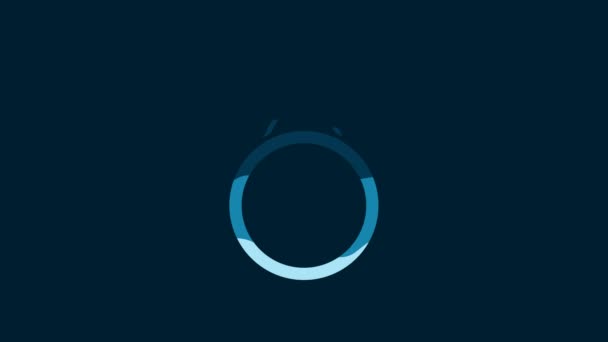 Білий Дзеркальний Ікона Ізольована Синьому Тлі Відеографічна Анімація — стокове відео