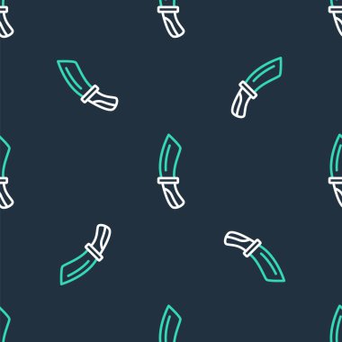 Çizgi dalış bıçağı ikonu siyah arkaplanda izole edilmiş. Vektör