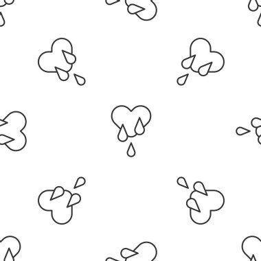 Gri çizgi kan bağışı ikonu beyaz arka planda kusursuz desen izole etti. Vektör