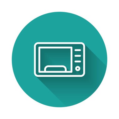 Beyaz zemin üzerinde siyah mikrodalga fırın ikonu izole edildi. Ev aletleri simgesi. Sıvı şekilli soyut pankart. Vektör.