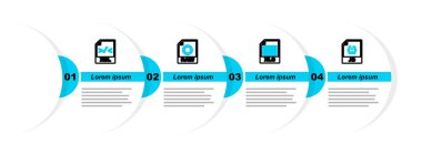 Set line JS file document, XLS, RAW and XSL icon. Vector