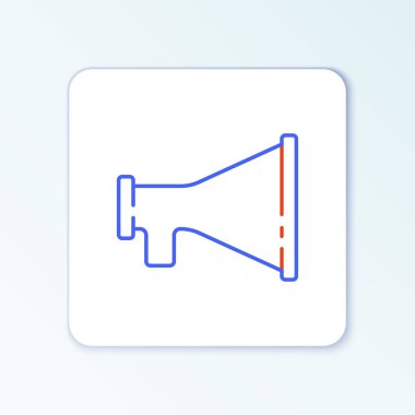 Beyaz arkaplanda Hat Megafonu simgesi izole edildi. Sözcü işareti. Renkli taslak konsepti. Vektör.