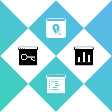 Set Secure your site with HTTPS SSL Browser window Infographic of city map and Graph chart infographic icon. Vector.